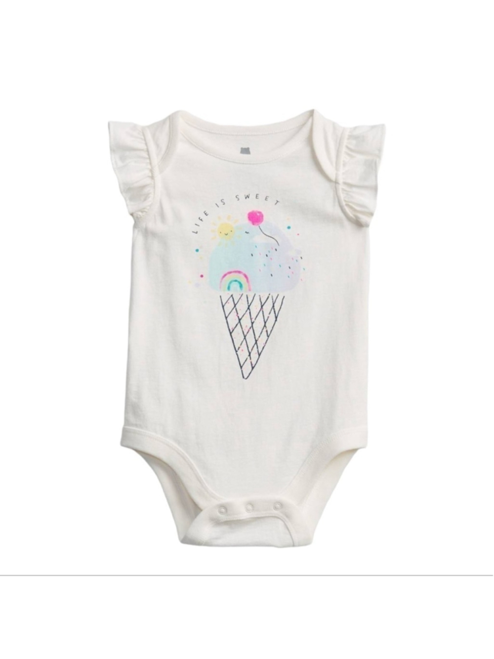 NWT Baby Gap 100% Organic Cotton Ice Cream Body Size 0-3months